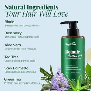 NEW Botanic Biotin, Rosemary, Hair Growth Shampoo, Factory Sealed